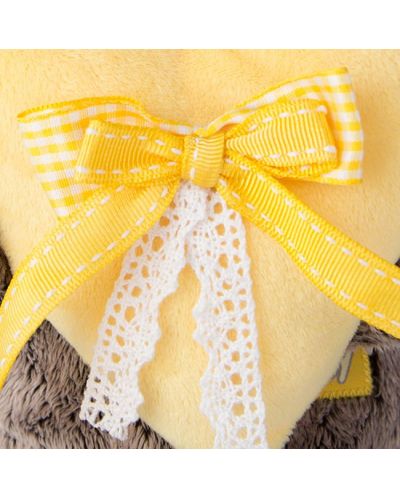 Плюшена играчка Budi Basa - Коте Басик, бебе, с жълто сърце, 20 cm - 3