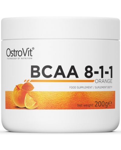 BCAA 8:1:1, портокал, 200 g, OstroVit - 1