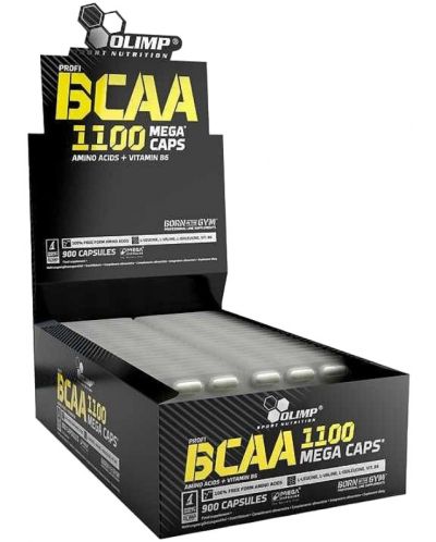 BCAA Mega Caps, 1100 mg, 900 капсули, Olimp - 1