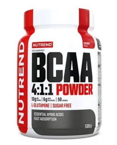 BCAA Mega Strong Powder, череша, 500 g, Nutrend - 1