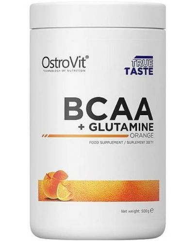 BCAA + Glutamine, портокал, 500 g, OstroVit - 1