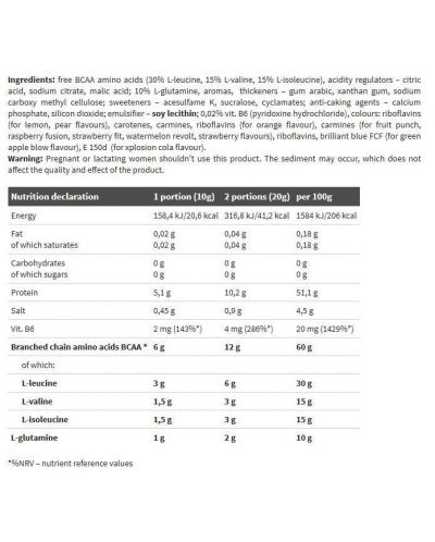 BCAA Xplode, плодов пунш, 280 g, Olimp - 2