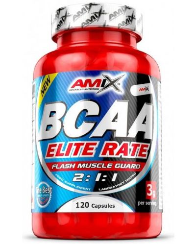 BCAA Elite Rate, 120 капсули, Amix - 1