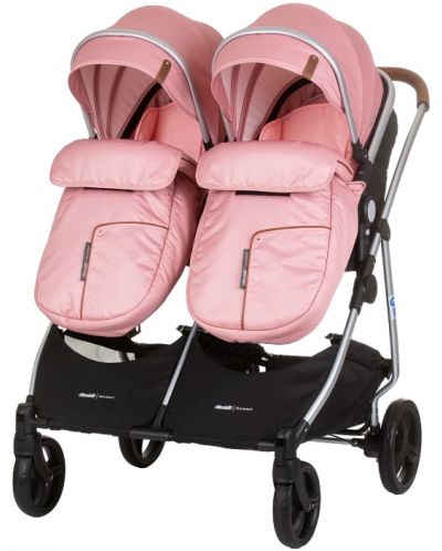 Бебешка количка за близнаци Chipolino - Дуо Смарт, фламинго - 7