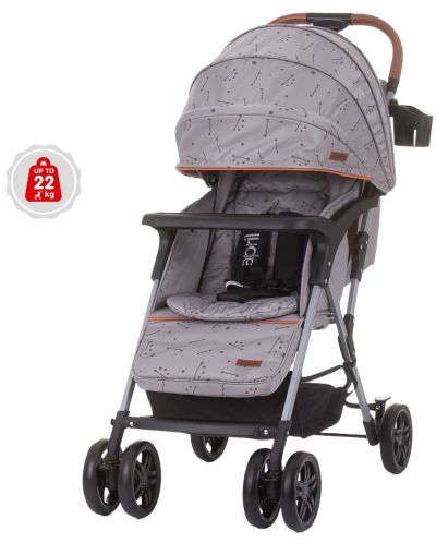 Бебешка лятна количка Chipolino - Ейприл, Графит - 1