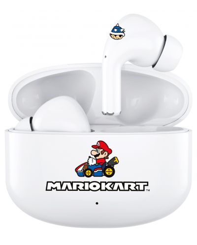 Безжични слушалки OTL Technologies - Core Mario Kart, TWS, бели - 2