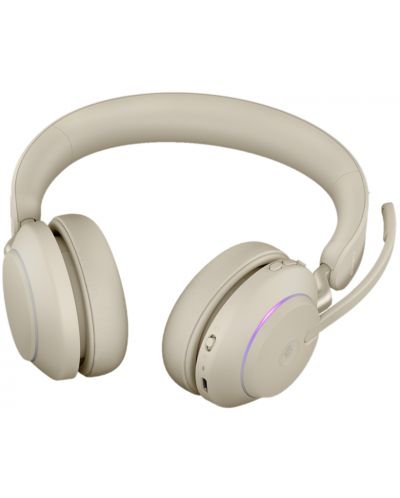 Безжични слушалки с микрофон Jabra - Evolve  2 65 MS Stereo, бежови - 6