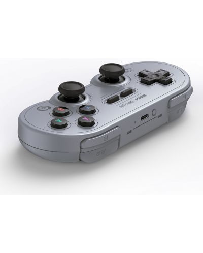 Безжичен контролер 8BitDo - SN30 Pro, Hall Effect Edition, сив (Nintendo Switch/PC) - 5