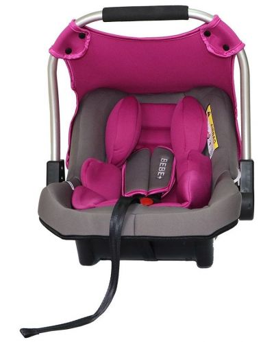 Детско столче за кола Bebino - Bebe Plus, розово и сиво, до 13 kg - 2