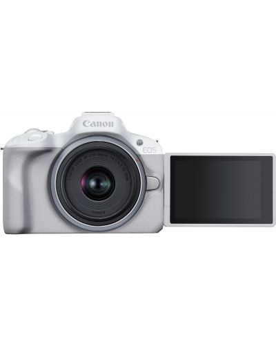 Безогледален фотоапарат Canon - EOS R50, RF-S 18-45mm, f/4.5-6.3 IS STM, бял + Обектив Canon - RF-S, 10-18mm, f/4.5-6.3, IS STM - 4