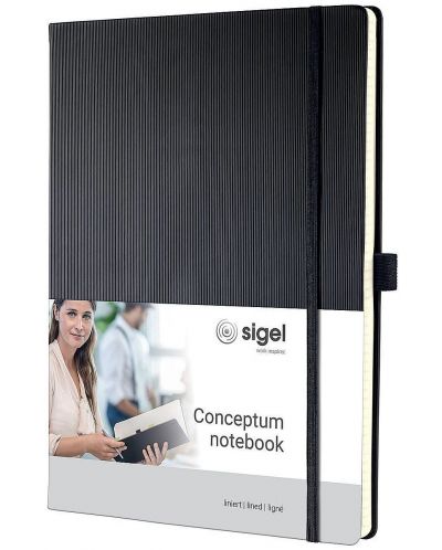 Бележник Sigel Conceptum - A4, черен - 1