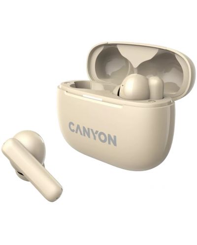 Безжични слушалки Canyon - CNS-TWS10, ANC, бежови - 3