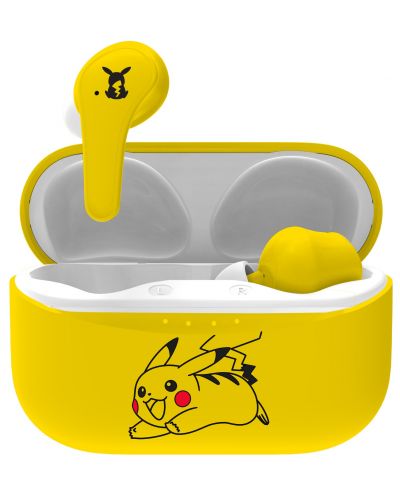 Детски слушалки OTL Technologies - Pikachu, TWS, жълти/бели - 1