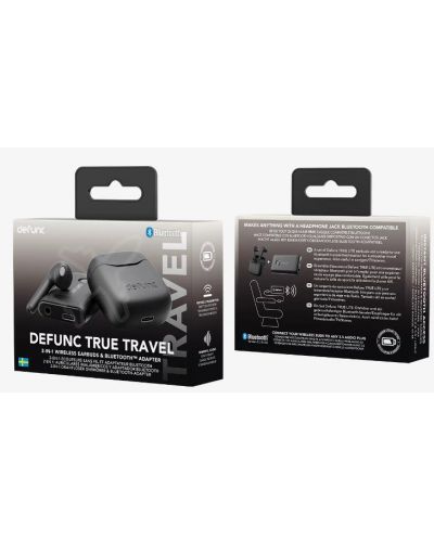 Безжични слушалки Defunc - TRUE TRAVEL, TWS, черни - 5