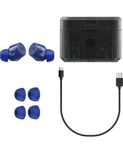 Безжични слушалки HyperX - Cirro Buds Pro, TWS, ANC, сини - 5