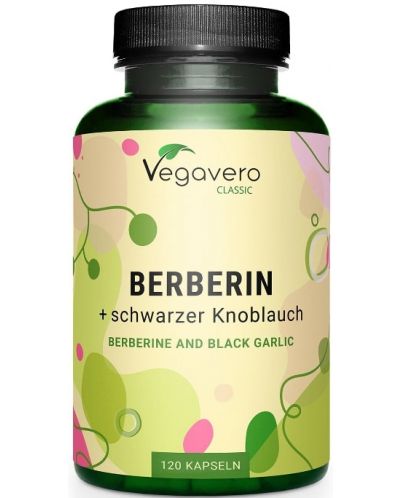 Berberin + schwarzer Knoblauch, 120 капсули, Vegavero - 1
