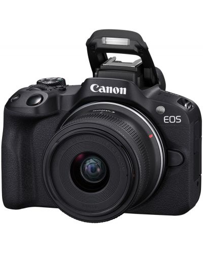 Безогледален фотоапарат Canon - EOS R50, RF-S 18-45mm, f/4.5-6.3 IS STM + Обектив Canon - RF 35mm f/1.8 IS Macro STM - 4