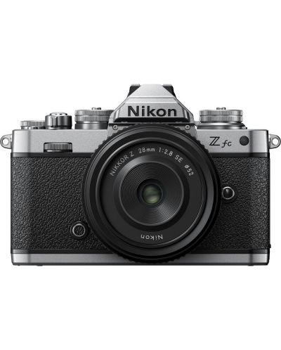 Безогледален фотоапарат Nikon - Z fc, 28mm, /f2.8 Silver - 1