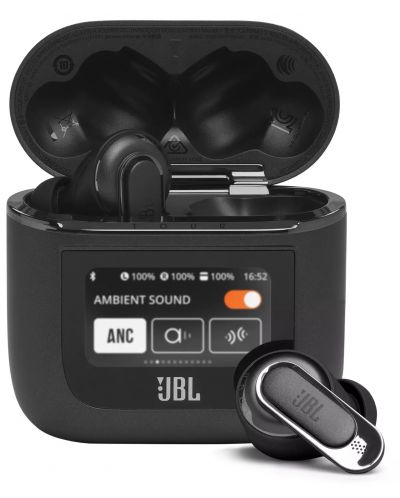 Безжични слушалки JBL - Tour Pro 2, TWS, ANC, черни - 1