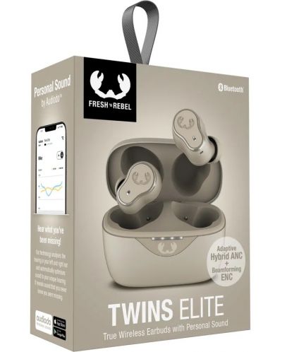Безжични слушалки Fresh N Rebel - Twins Elite, TWS, ANC, Silky Sand - 8