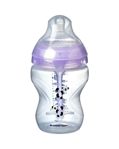 Бебешко шише Tommee Tippee Advanced Anti-Colic - 260 ml, с биберон 1 капка, розово - 1
