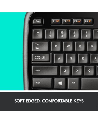 Комплект мишка и клавиатура Logitech - Desktop MK710, безжичен, черен - 3
