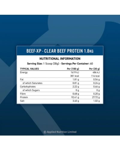 Beef-XP, синя малина, 1.8 kg, Applied Nutrition - 2