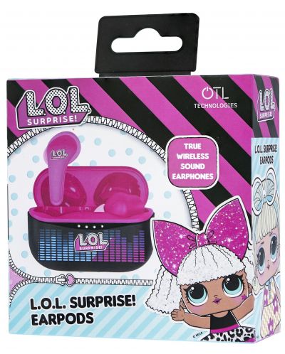 Детски слушалки OTL Technologies - L.O.L., TWS, розови/черни - 4