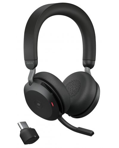 Безжични слушалки с микрофон Jabra - Evolve 2 75 UC USB-C, ANC