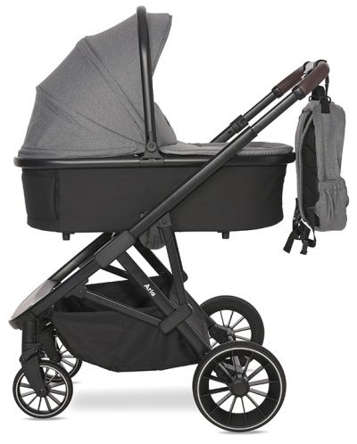 Бебешка количка 2 в 1 Lorelli - Aria, сива - 3