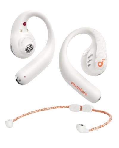 Безжични слушалки Anker - SoundCore AeroFit Pro, TWS, бели - 1