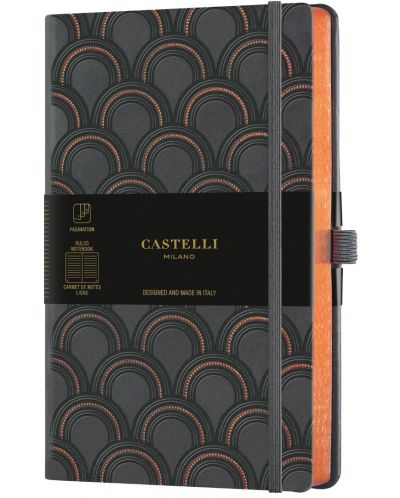 Бележник Castelli Copper & Gold - Art Deco Copper, 13 x 21 cm, линиран - 1