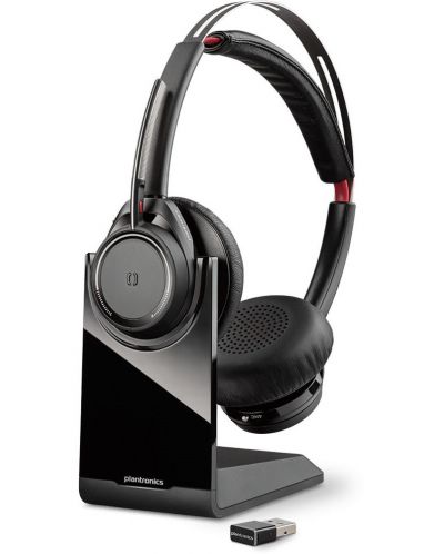 Безжични слушалки Plantronics - Voyager Focus B825 DECT, ANC, черни - 1