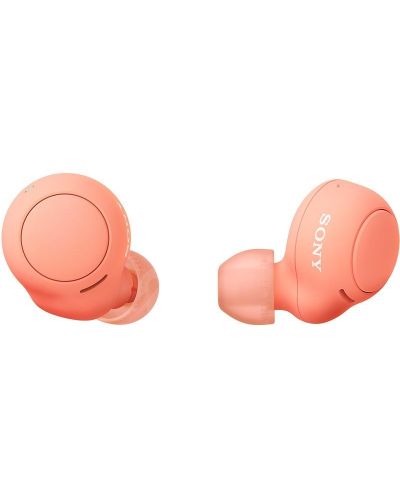 Безжични слушалки Sony - WF-C500, TWS, оранжеви - 2