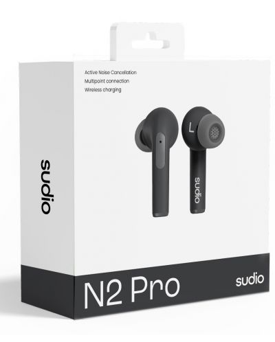Безжични слушалки Sudio - N2 Pro, TWS, ANC, черни - 5