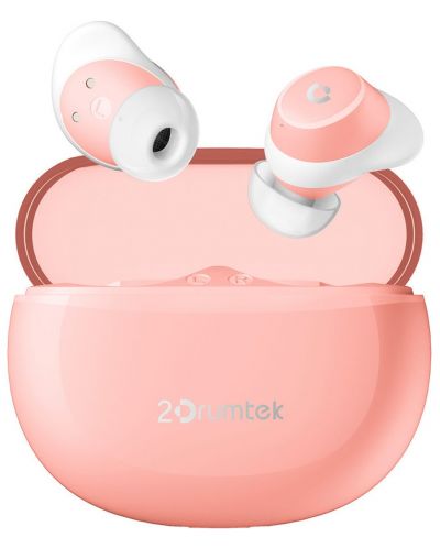 Безжични слушалки A4tech - B27 2Drumtek, TWS, розови - 1