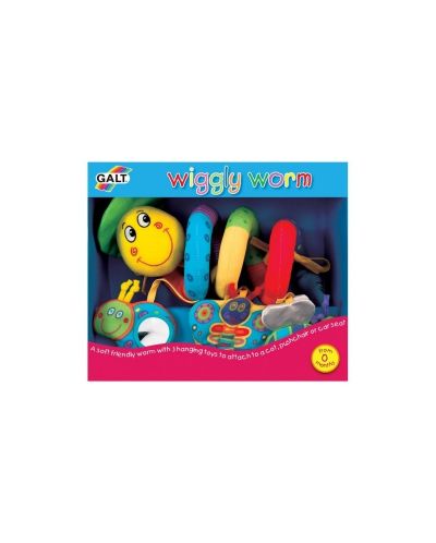 Бебешка играчка за креватче Galt - Усмихнато червейче - 1