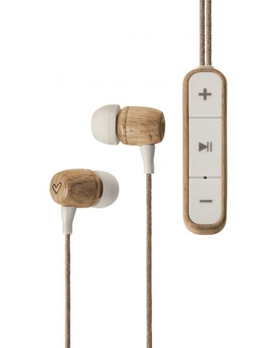 Безжични слушалки с микрофон Energy Sistem - Eco, Beech Wood - 1