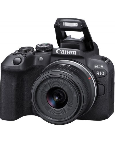 Безогледален фотоапарат Canon - EOS R10, RF-S 18-45 IS STM, Black + Обектив Canon - RF 35mm f/1.8 IS Macro STM - 4