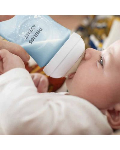 Бебешко шише Philips Avent - Natural Response 3.0, с биберон 1m+, 260 ml, синьо - 6