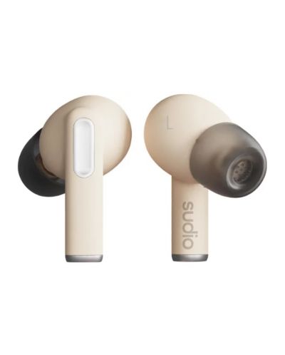 Безжични слушалки Sudio - A1 Pro, TWS, ANC, бежови - 1