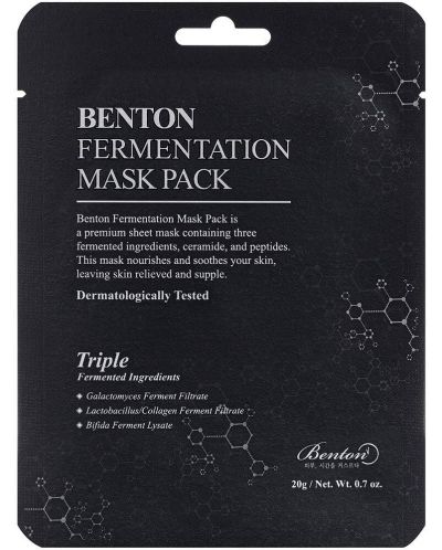 Benton Fermentation Лист маска за лице, 20 g - 1