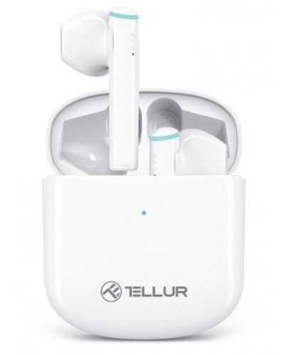 Безжични слушалки Tellur - Aura, TWS, бели - 1