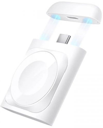 Безжично зарядно ESR - Portable Wireless Charger, Apple Watch, бяло - 1