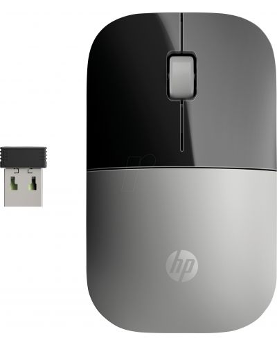 Мишка HP - Z3700, оптична, безжична, сребриста/черна - 1