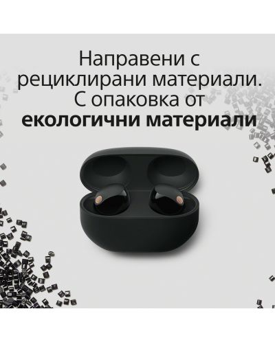 Безжични слушалки Sony - WF-1000XM5, TWS, ANC, черни - 14