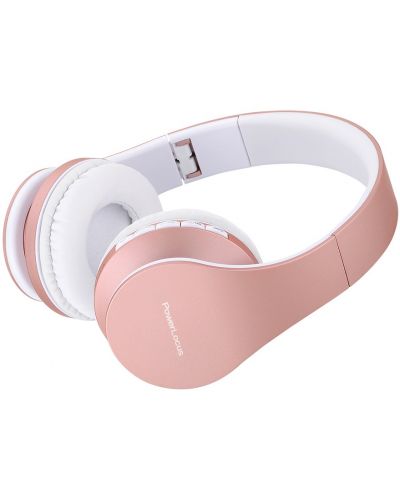 Безжични слушалки PowerLocus - P1, розови/златисти - 2