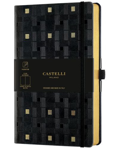 Бележник Castelli Copper & Gold - Weaving Gold, 13 x 21cm, бели листове - 1