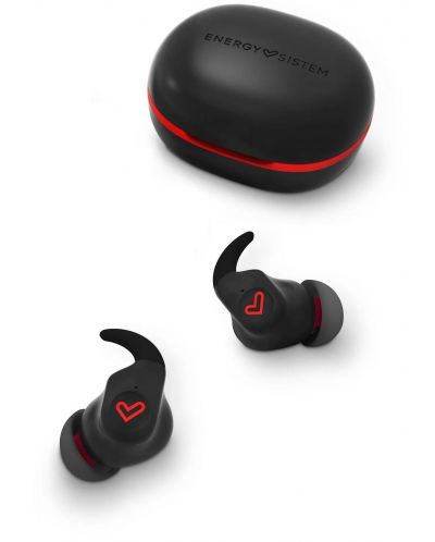 Безжични слушалки Energy Sistem - Freestyle, TWS, черни/червени - 2