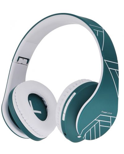Безжични слушалки PowerLocus - P2, бели/сини - 1